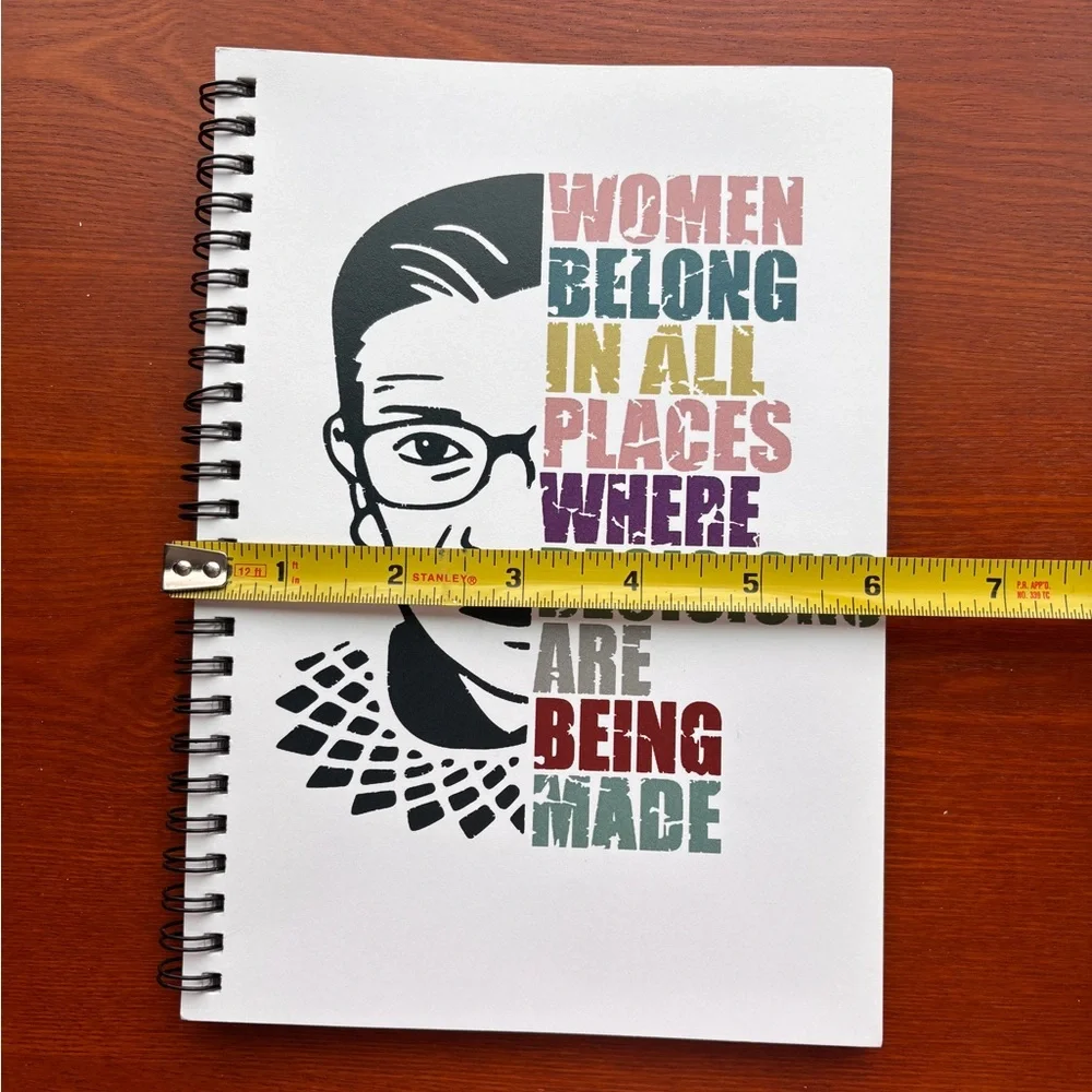 Supreme Court Justice RBG Spiral Notebook NEW Feminist
